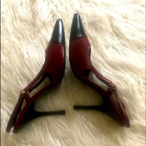 Tory Burch Burgundy/Black Pumps